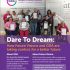 Dare to Dream: Future Visions Briefing Note cover with a group of members who have taken part in FV with their certificates